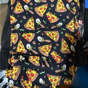 Mens pizza graphic lounge/sleep pants size large